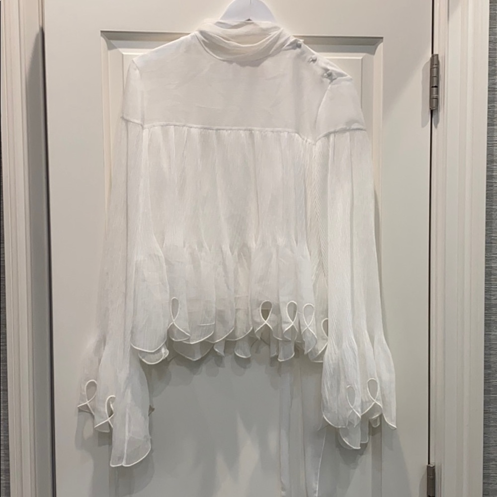 SEE BY CHLOE CHIFFON TIE BLOUSE